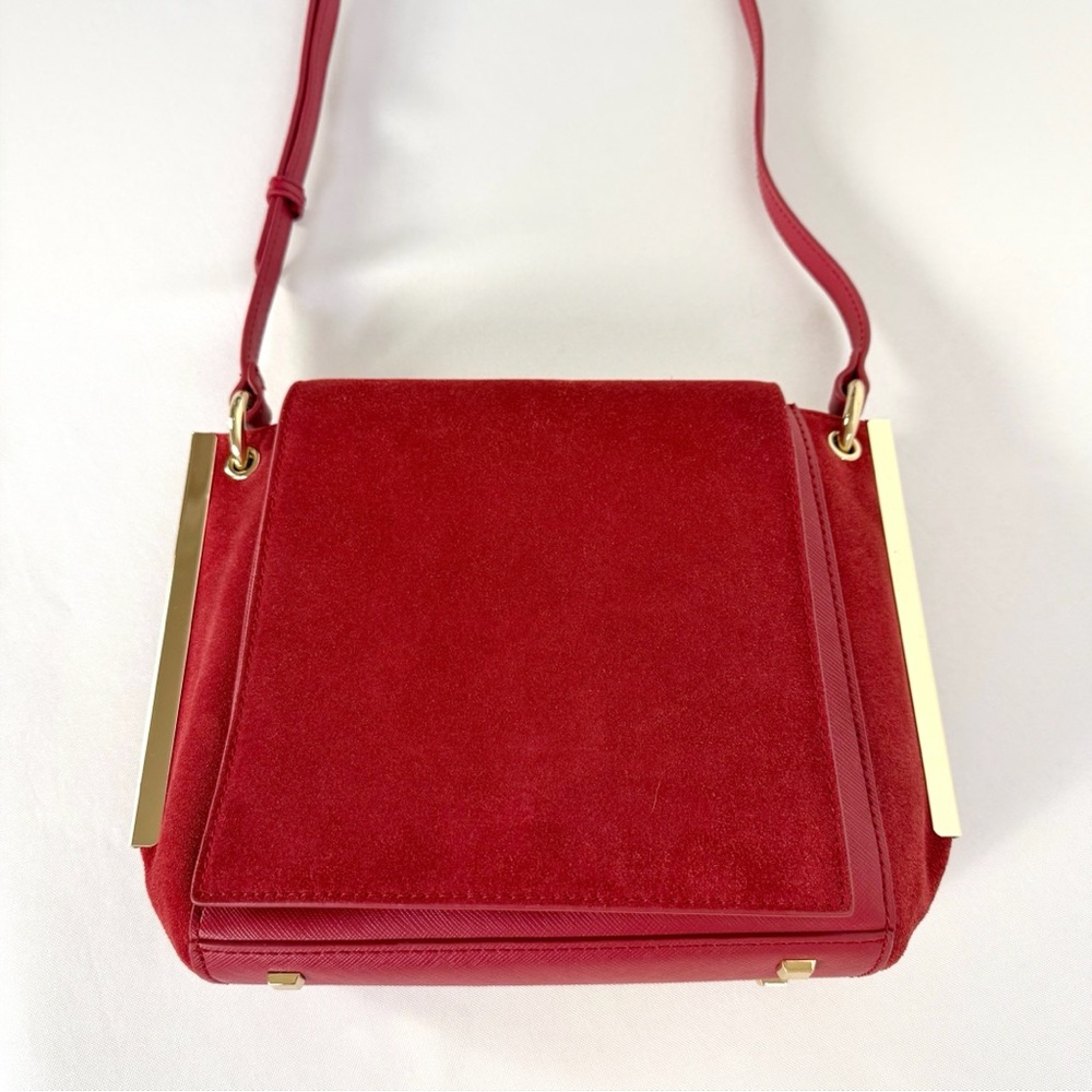 White House Black Market Leather Suede Crossbody Purse